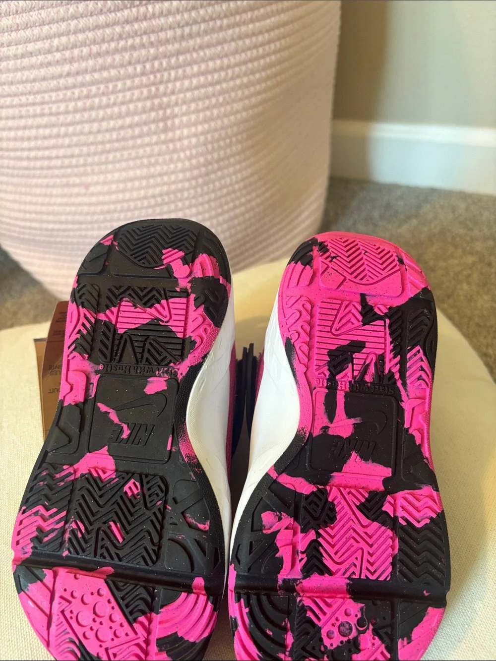 NWT Nike Kids Hot Pink and Black Athletic Sneakers